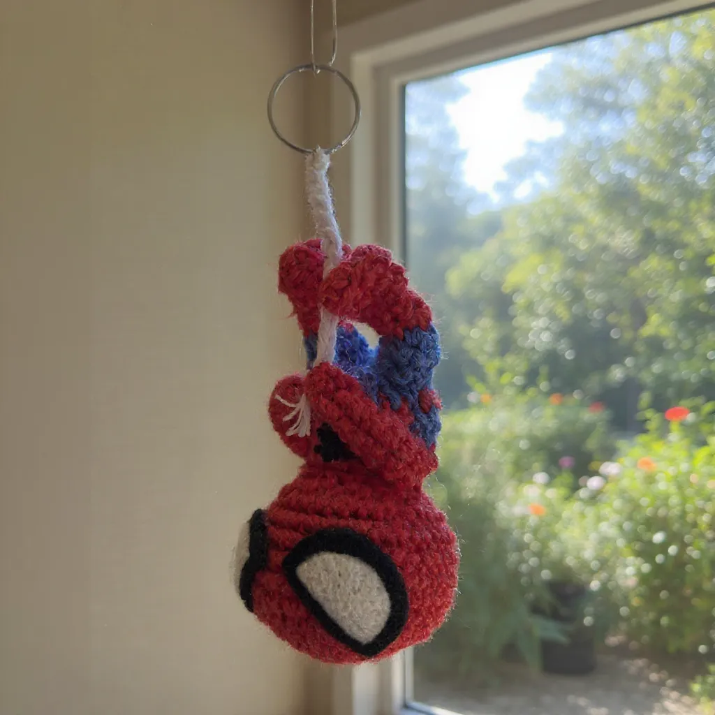 Hombre Araña colgando de su telaraña-Llavero
