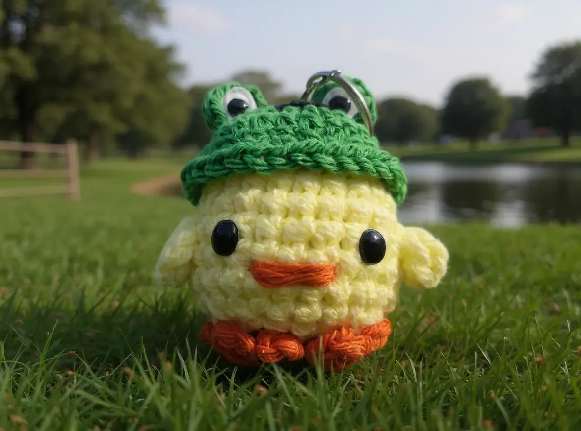 Pollito con gorrito-Llavero