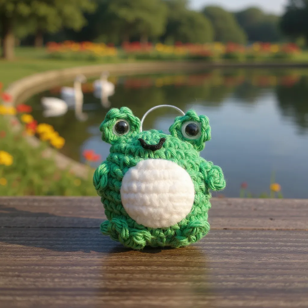 Sapo verde mini-Llavero